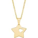 Reduzierte Goldene Sterne Amor Goldketten mit Anhänger aus Gold 10 Karat mit Diamant für Damen 
