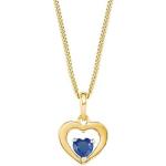 Blaue Amor Goldketten mit Anhänger aus Gold 10 Karat für Damen 