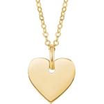 Reduzierte Silberne Amor Goldketten mit Anhänger glänzend aus Gold 14 Karat personalisiert für Damen 