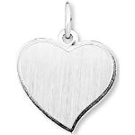 Reduzierte Silberne Amor Herzanhänger für Damen 