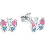 Reduzierte Silberne Amor Schmetterling Ohrringe mit Insekten-Motiv Glänzende für Kinder 