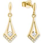 Goldene Amor Diamant Ohrringe aus Gold 14 Karat für Damen 2-teilig 