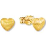 Reduzierte Goldene Elegante Amor Herzohrstecker aus Gold für Damen 