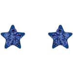 Reduzierte Goldene Sterne Amor Sternohrstecker aus Kristall für Damen 