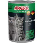 AMORA Cat Nassfutter Fleisch Pur Kaninchen | 6x 400g