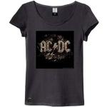 Anthrazitfarbene AMPLIFIED AC/DC Damenfanshirts Größe M 