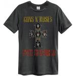 Anthrazitfarbene AMPLIFIED Guns N' Roses Herrenbandshirts aus Baumwolle Größe M 