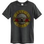 Anthrazitfarbene AMPLIFIED Guns N' Roses Herrenbandshirts aus Baumwolle Größe L 