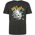 Anthrazitfarbene AMPLIFIED Guns N' Roses Herrenbandshirts Größe L 