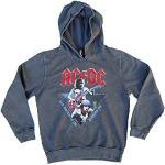 Amplified Herren Sweatshirt Hoodie Sweater Grau Official AC/DC ACDC The Switch is On Europe 84 Tour Vintage XL 56