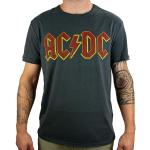 Anthrazitfarbene AMPLIFIED AC/DC Herrenbandshirts Größe M 