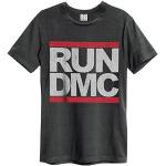 Amplified Herren T-Shirt Run Dmc Logo Crew Tee, Einfarbig, XXL, Schwarz