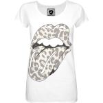 Animal-Print AMPLIFIED Rolling Stones Damenfanshirts mit Leopard-Motiv 