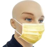 Gelbe AMPri Mundschutzmasken & OP-Masken Einweg 50-teilig 