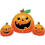 Bunte Amscan Emoji Smiley Ballons mit Halloween-Motiv 