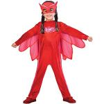Reduzierte Rote Amscan PJ Masks – Pyjamahelden Eulette Faschingskostüme & Karnevalskostüme aus Polyester für Kinder 