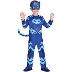 Blaue Amscan PJ Masks – Pyjamahelden Catboy Faschingskostüme & Karnevalskostüme aus Polyester für Kinder 