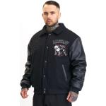 Reduzierte Schwarze Amstaff College-Jacken & Baseball-Jacken mit Reißverschluss aus Polyester für Herren Größe 4 XL für den für den Herbst 
