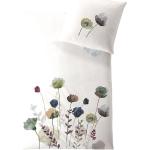 Elfenbeinfarbene Blumenmuster Hefel Seidenbettwäsche mit Reißverschluss aus Textil 200x200 