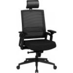 Schwarze Amstyle Design Ergonomische Bürostühle & orthopädische Bürostühle  aus Stoff mit verstellbarer Kopfstütze Breite 50-100cm, Höhe 50-100cm, Tiefe 50-100cm 