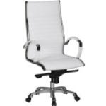 Weiße Gesteppte Amstyle Design Ergonomische Bürostühle & orthopädische Bürostühle  aus Leder mit Armlehne Breite 50-100cm, Höhe 0-50cm, Tiefe 0-50cm 