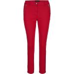 Rote Unifarbene Amy Vermont Slim Fit Jeans mit Reißverschluss aus Kunstfaser für Damen Größe L 