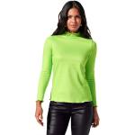 Neongrüne Unifarbene Langärmelige Amy Vermont Rollkragen Rollkragenshirts aus Polyester für Damen Größe M für den für den Herbst 
