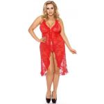 Rote Maxi Sommerkleider aus Polyamid trocknergeeignet für Damen Größe XXL 
