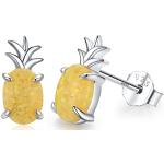 Silberne Ananas-Ohrringe für Damen für Partys 