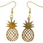 Goldene Ananas-Ohrringe Versilberte aus Metall 