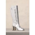 Anatomical Toe Buckled Boots Silver for Women - 36 - AMI Paris