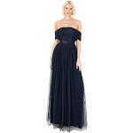 Reduzierte Hellblaue Elegante Maxi Lange Abendkleider mit Reißverschluss für Damen Größe XXL 