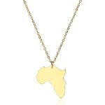 ANAZOZ Halskette Frau Halskette Damen Afrika Karte