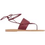 Reduzierte Kirschrote Ancient Greek Sandals Damensandalen aus Rindsleder Größe 37 für den für den Sommer 