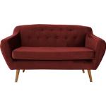 Reduzierte Rote Skandinavische andas Zweisitzer-Sofas aus Holz Breite 100-150cm, Höhe 50-100cm, Tiefe 50-100cm 2 Personen 