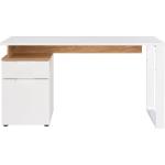 Reduzierte Moderne andas Nachhaltige Schreibtische mit Stauraum aus Holz Breite 100-150cm 2 Personen 