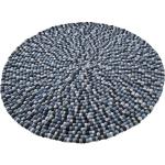 Blaue Melierte andas Runde Wendeteppiche 34 cm aus Wolle schmutzabweisend 