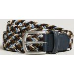 Anderson's Stretch Woven 3,5 cm Belt Navy/Green/Brown