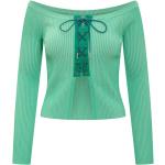 Reduzierte Grüne Schulterfreie Off Shoulder Shirts & Schulterfreie Shirts für Damen Größe S 