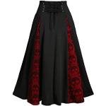 Schwarze Vintage Faltenröcke aus Wolle für Damen Größe M für Partys für den für den Frühling 