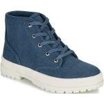 Reduzierte Blaue ANDRÉ High Top Sneaker & Sneaker Boots aus Textil für Damen Größe 39 mit Absatzhöhe bis 3cm 