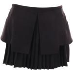 Reduzierte Schwarze Mini Festliche Röcke mit Reißverschluss aus Jersey für Damen Größe S 