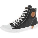 Schwarze Andrea Conti High Top Sneaker & Sneaker Boots mit Reißverschluss aus Leder leicht für Damen Größe 40 