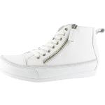 Andrea Conti Damen Stiefelette High Top Sneaker Leder cool und bequem 0345910, Größe:41 EU, Farbe:Weiß