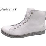 Reduzierte Weiße Andrea Conti Damenschuhe mit Schnürsenkel aus Leder Größe 41 