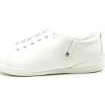 Weiße Andrea Conti Slip-on Sneaker mit Schnürsenkel aus Leder für Damen Größe 43 