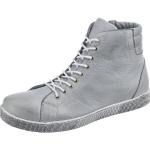 Reduzierte Hellgraue Andrea Conti High Top Sneaker & Sneaker Boots mit Reißverschluss aus Leder für Damen Größe 39 