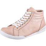 Reduzierte Pastellrosa Andrea Conti High Top Sneaker & Sneaker Boots mit Reißverschluss aus Leder für Damen Größe 38 