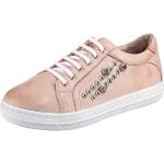 Reduzierte Pastellrosa Andrea Conti Low Sneaker mit Schnürsenkel aus Leder für Damen Größe 41 