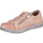 Reduzierte Pastellrosa Andrea Conti Low Sneaker mit Reißverschluss aus Leder für Damen Größe 41 